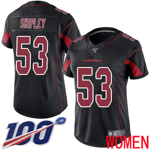 Arizona Cardinals Limited Black Women A.Q. Shipley Jersey NFL Football #53 100th Season Rush Vapor Untouchable->women nfl jersey->Women Jersey